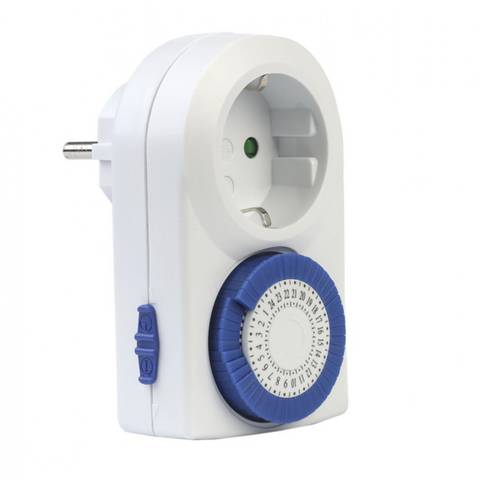 Розетка с таймером механическим Camelion 3500Вт, 48 вкл./выкл. сутки, интервал 30 мин.
