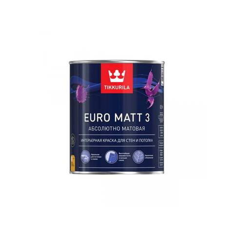 Краска Тиккурила Евро-3 С матовая 0.9л