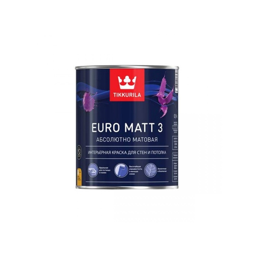 Краска Тиккурила Евро-3 С матовая 0.9л