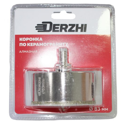 Коронка DERZHI по керамограниту Ф83мм 8307-009