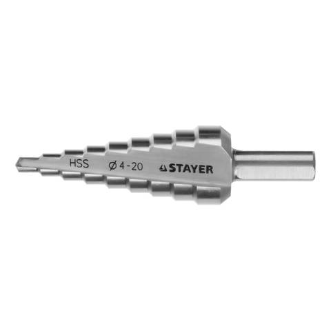 Сверло STAYER "MASTER" ступенчатое по сталям и цвет.мет 29660-4-20-9