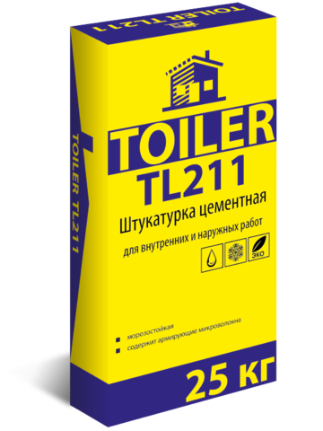 Штукатурка TOILER TL 211 Цементная 25 кг