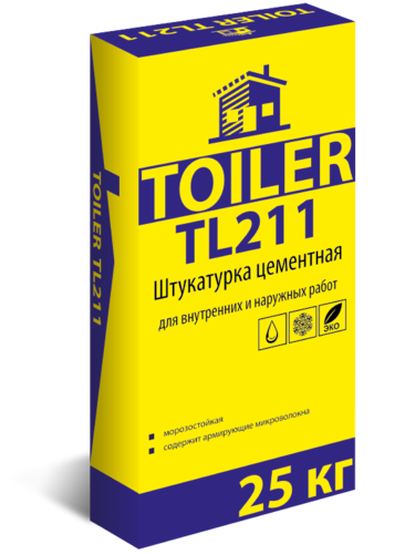 Штукатурка TOILER TL 211 Цементная 25кг