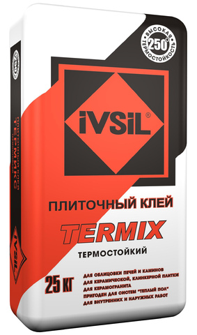 Клей для плитки термостойкий IVSIL TERMIX 25кг