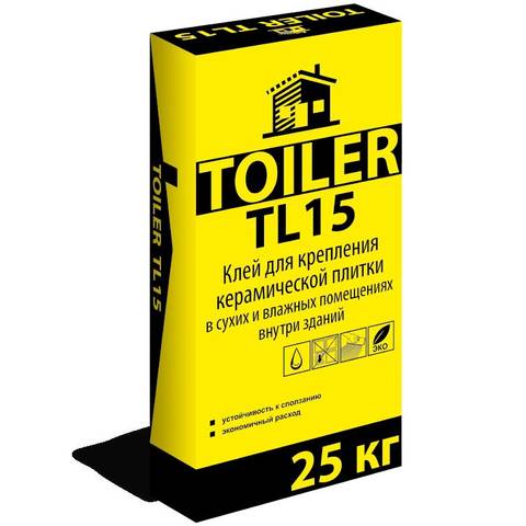 Фото «Клей для плитки TOILER TL 15 25 кг»