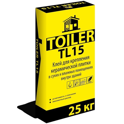 Клей для плитки TOILER TL 15 25 кг