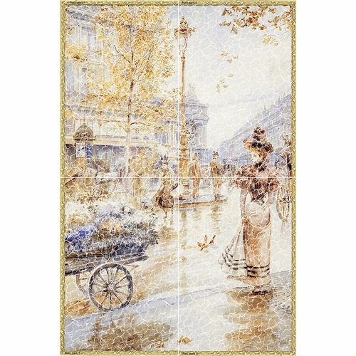 Декор кер. Grace Беж. 40*60 панно Мадам из 4 плит P6GC0058TGU