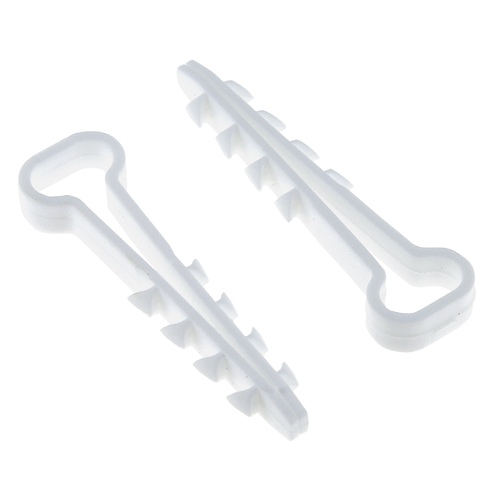 Дюбель-хомут d5-8мм для плоского каб. Белый (100 шт)