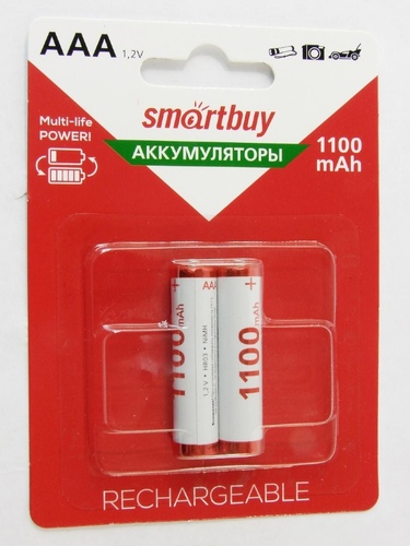 Аккумулятор NiMh Smartbuy AAA/2BL 1100 mAh