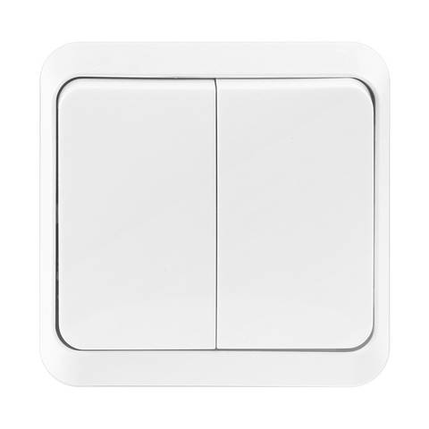 Выключатель 2-клавишный 10А, IP 54 "Сатурн"