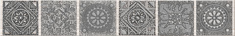 Бордюр AZORI Grazia Grey nefertiti 405*62