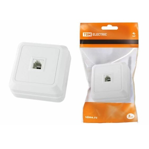 Розетка TDM телефонная белая