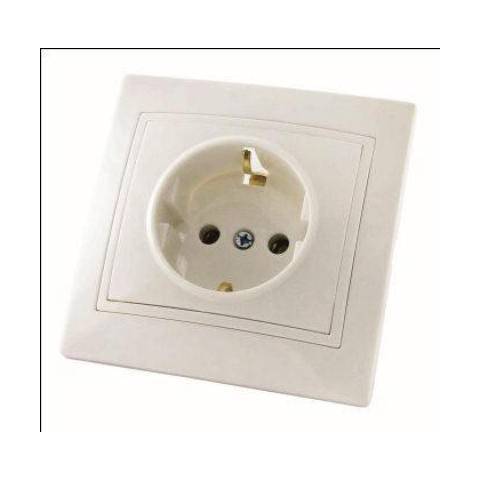 Розетка TDM 1-я с/з белая