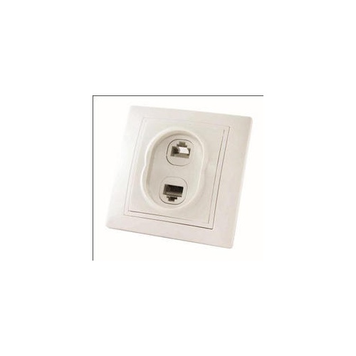 Розетка TDM телефонная+компьютерная белая