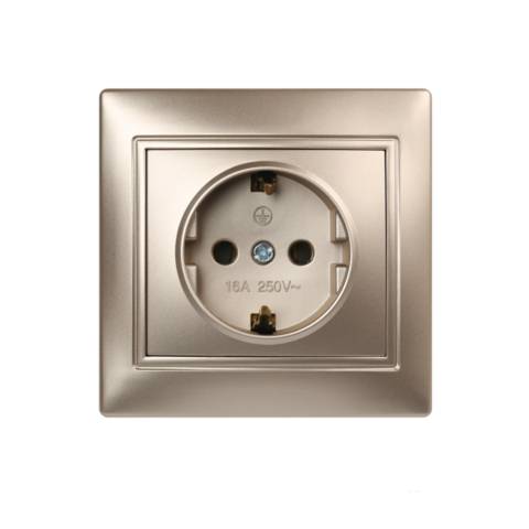 Розетка TDM 1-я с/з шампань "Венера"