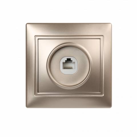 Розетка TDM компьютерная шампань "Венера"