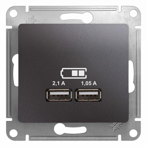 Розетка ATLAS USB 2 порта мокко ATN000633