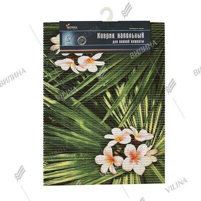 Коврик для ванных комнат 67*47 ПВХ фотопечать Тропик 68260