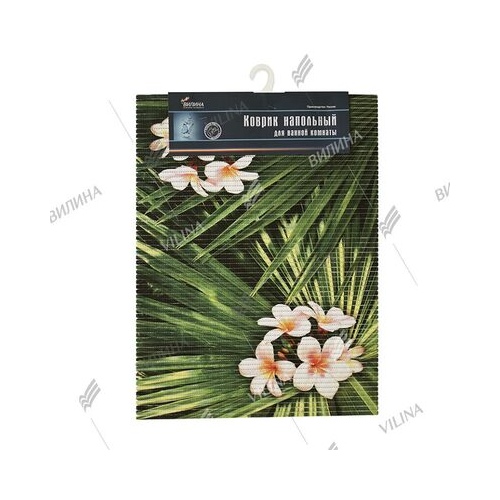 Коврик для ванных комнат 67*47 ПВХ фотопечать Тропик 68260