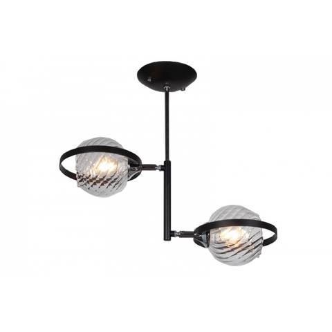 Люстра потолочная 2*60Вт E27 MD.3149-2-S BK+CH