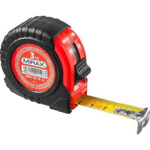 Фото «Рулетка 3м*18мм Mirax 34011-03-18»