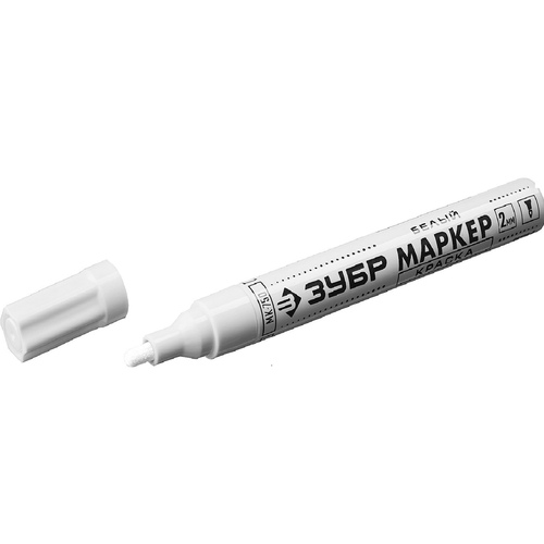 Маркер ЗУБР МК-400 белый, 2-4 мм