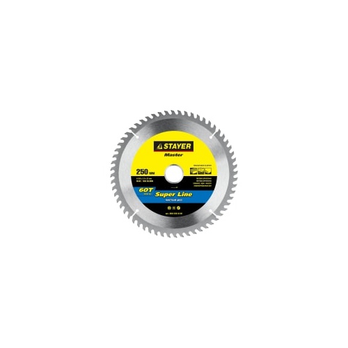 Диск пильный по дереву STAYER 250*32*60Т 3682-250-32-60 SUPER LINE