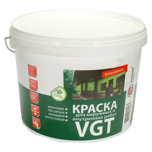 Краска ВД BГТ для наружних и внутренних работ моющ. 3,0 кг