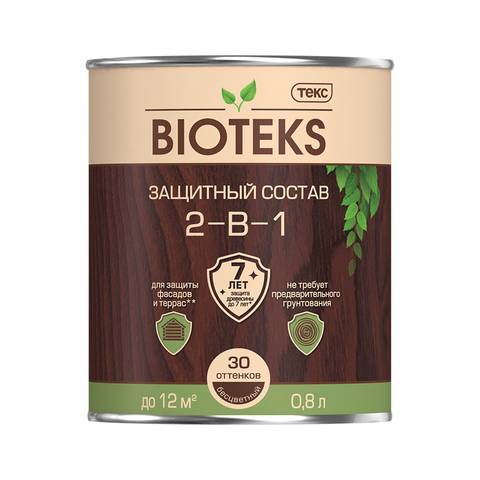 Защитный состав 2 в 1 Bioteks венге 0,8л