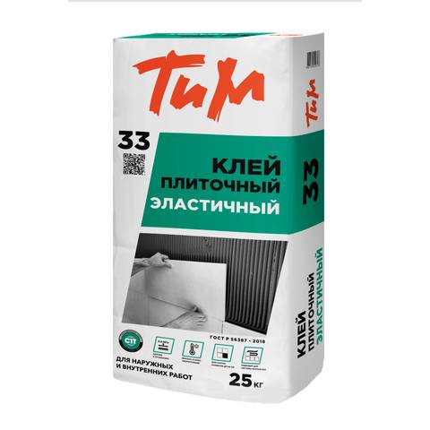 Фото «Клей для плитки ТИМ №33 Эластичный 25 ... »