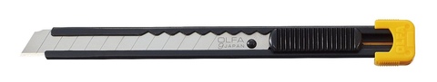 Нож OLFA с выдвижным лезвием, металлический корпус, 9мм OL-S