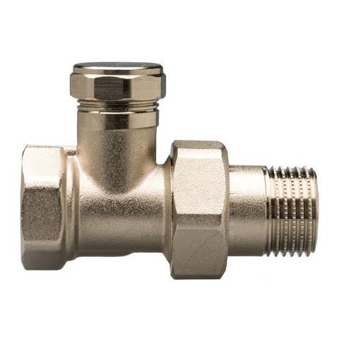Кран для радиаторов 3/4" прямой/нижний QS-3652
