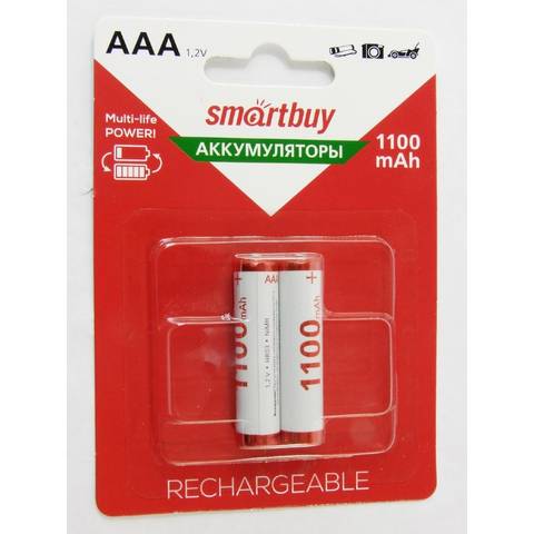 Аккумулятор NiMh Smartbuy AAA/2BL 1100 mAh