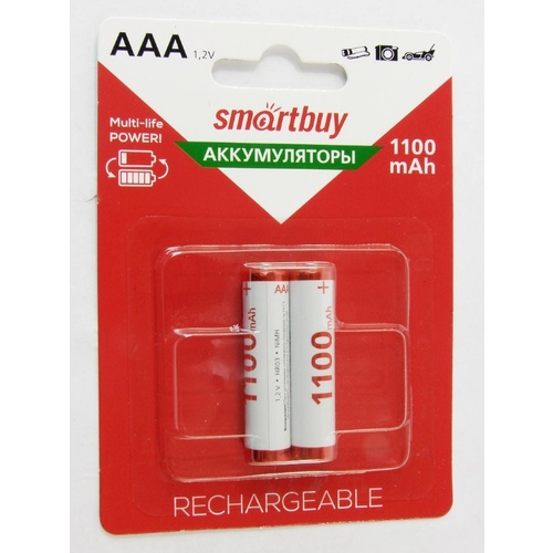Аккумулятор NiMh Smartbuy AAA/2BL 1100 mAh