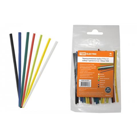 Термоусадка 8/4 набор 100мм 7цв по 3шт
