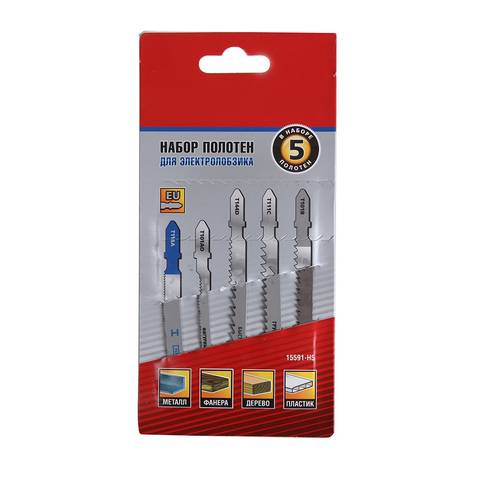 Полотно д/эл.лобзика по дереву и металлу Набор ЗУБР 15591-H5