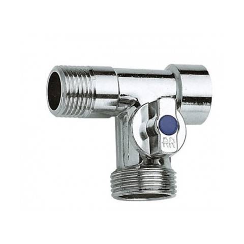 Кран шаровый рычаг 3х проходной 1/2-3/4-1/2