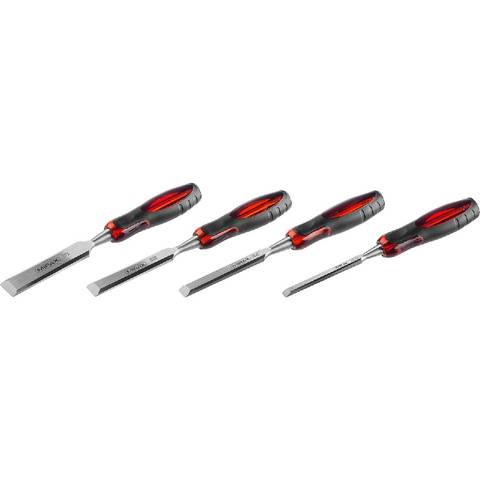 Стамеска MIRAX набор с прозрачной рукояткой, 4 шт. 1810-H4