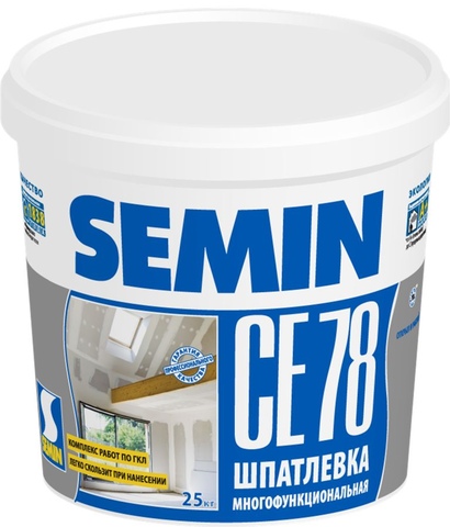 Шпатлевка SEMIN CE 78 universal белая крышка (25 кг)