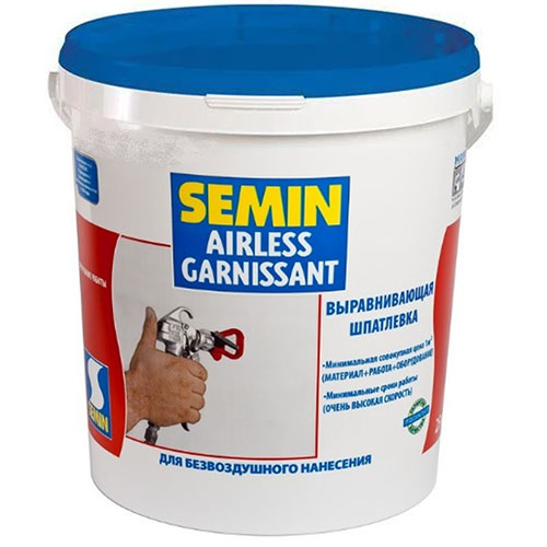 Шпатлевка SEMIN AIRLESS GARNISSANT синяя крышка (25 кг)