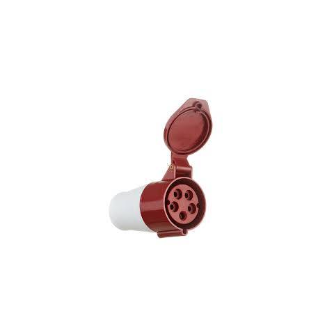 Розетка переносная 230В, 2P+P 16A IP44 красная SBE-16-S07-Rr