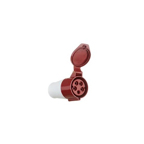 Розетка переносная 230В, 2P+P 16A IP44 красная SBE-16-S07-Rr