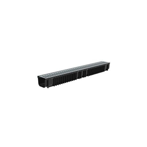 Лоток пластиковый SteePlain DN100 H100 с решеткой стальной P1010S