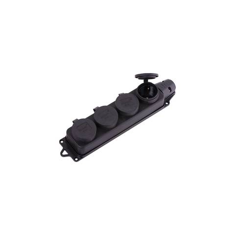 Колодка 4-я каучук 2P+PE 1x16A 220-240V IP54 синий 4144