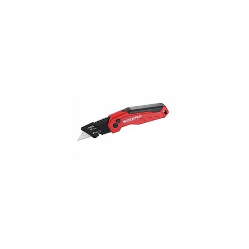 Нож Строительный СКЛАДНОЙ WORKPRO-КРАСНЫЙ WP211026