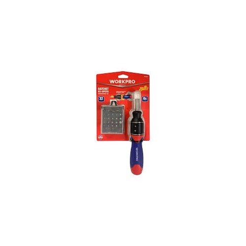 ОТВЕРТКА 6X DRIVE С ТРЕЩОТКОЙ (32 ПРЕДМЕТА) WP221055