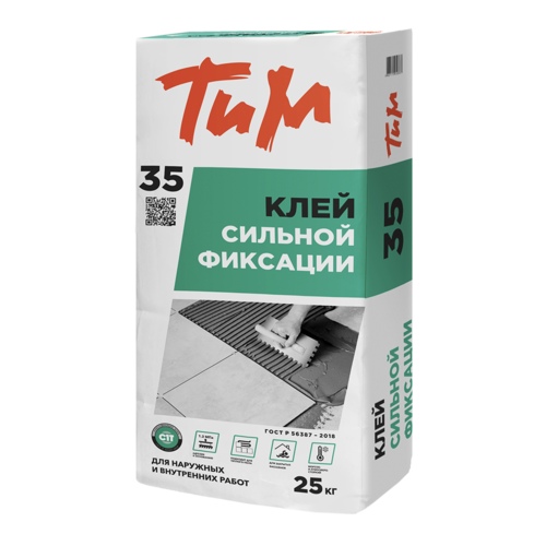 Клей для плитки ТИМ №35 Сильной Фиксации 25 кг